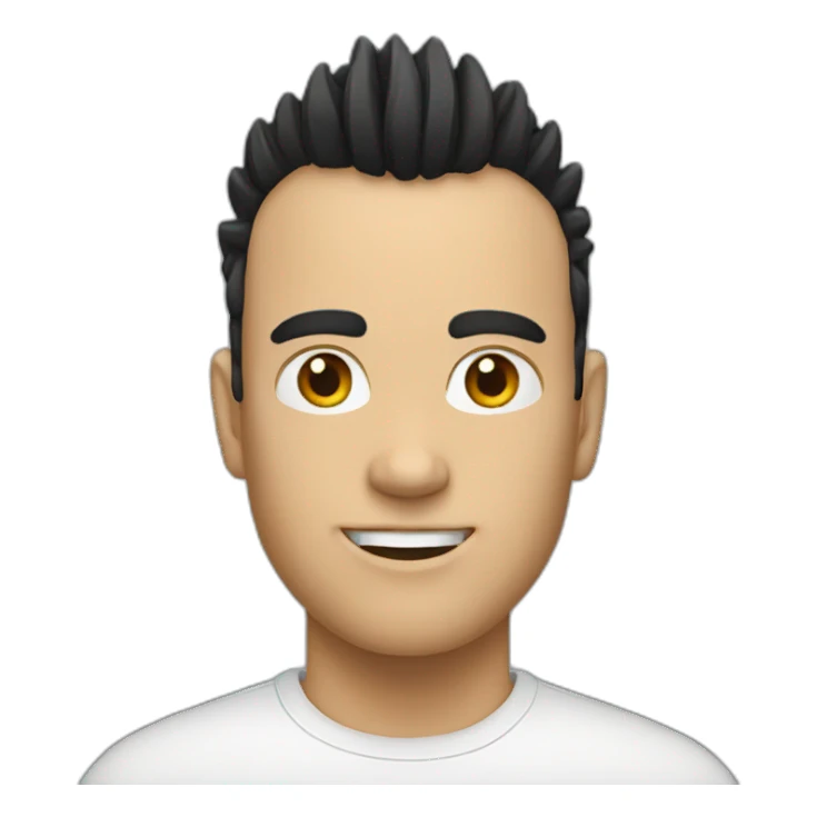 White-Dude-with-black-mohawk sticker