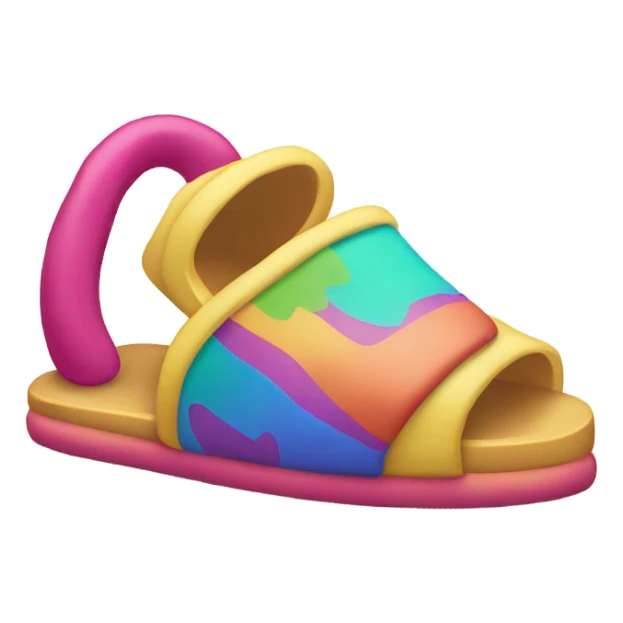 emoji hand holding a slipper  sticker
