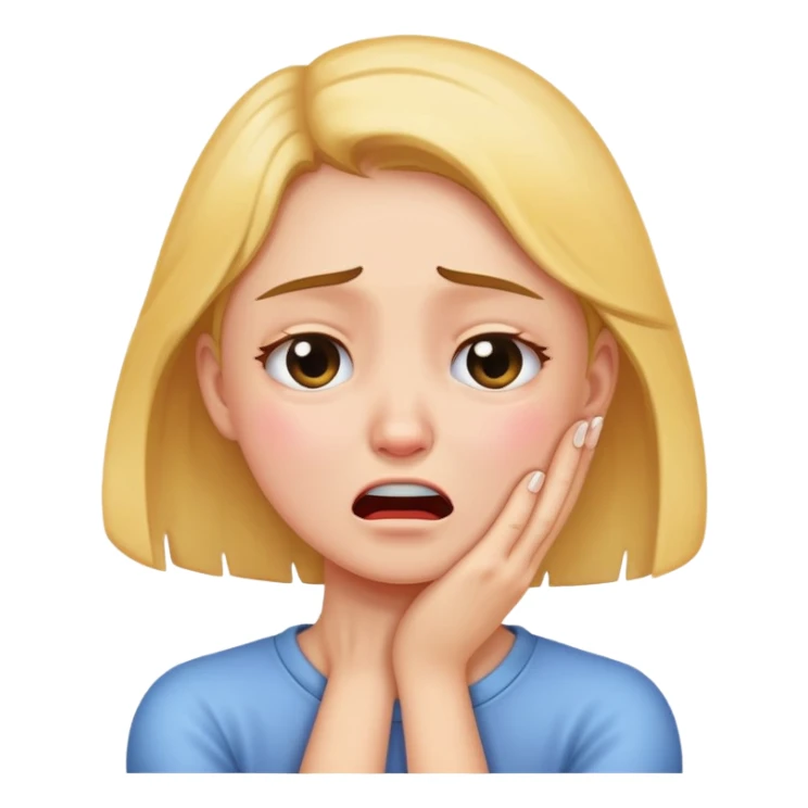 Girl holding neck crying  sticker