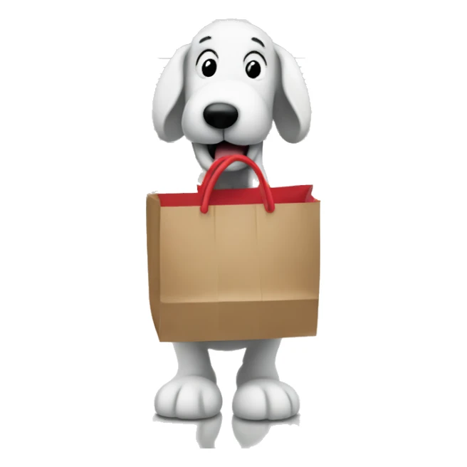 Snoopy in Black Friday shopping  sticker