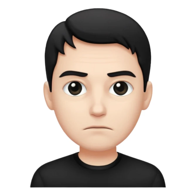 gil be white and be wering black sticker