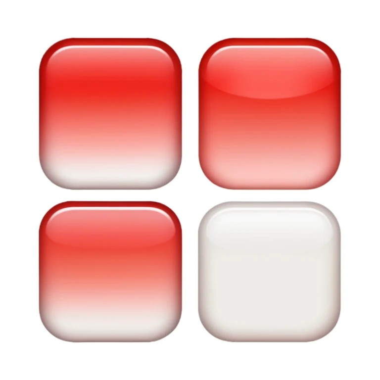 Ombre from red to white sticker