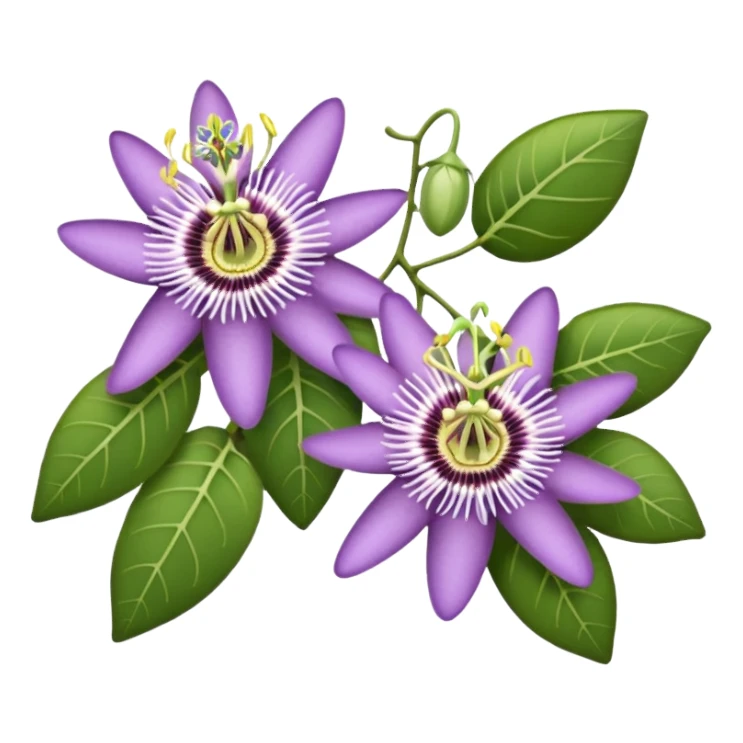 light purple passiflora vines sticker