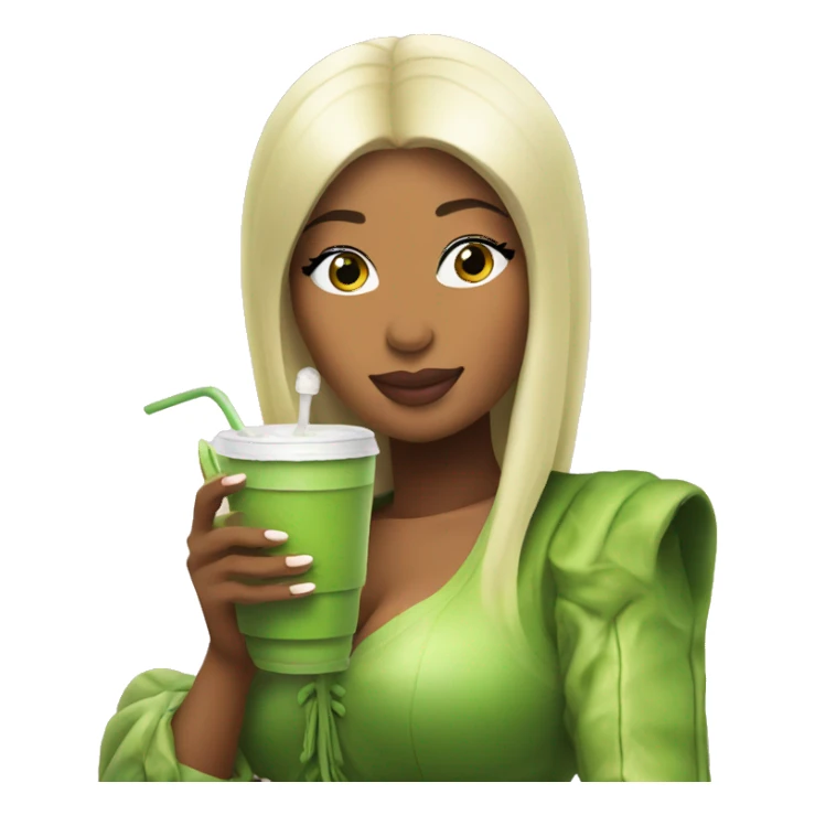 Nicki Minaj drinking Matcha sticker