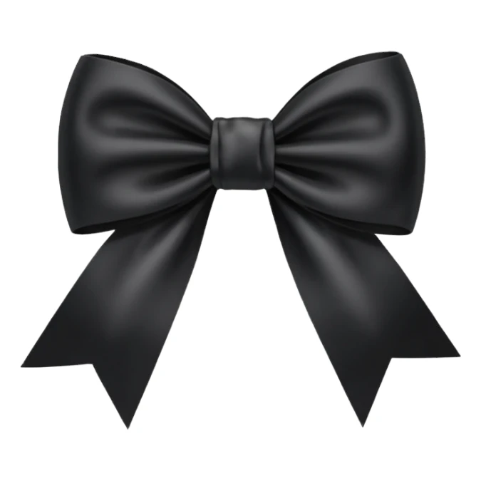 a black bow on a light pink background sticker