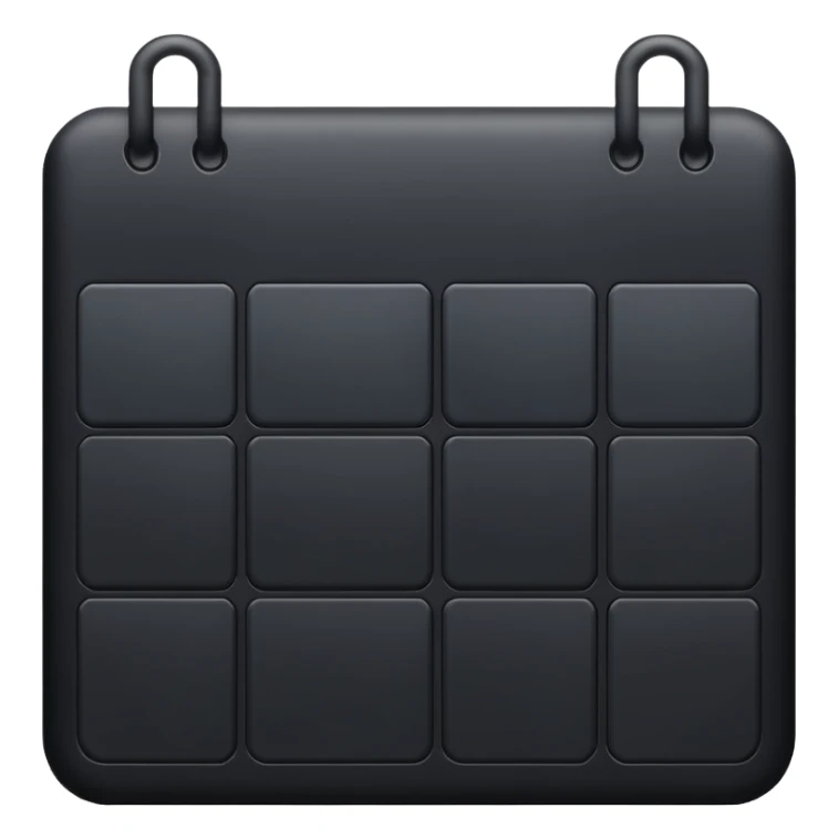 payment schedule — a black matte calendar sticker