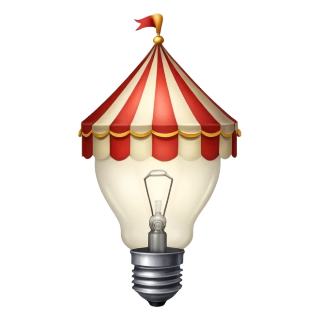 Vintage circus lightbulbs sign sticker