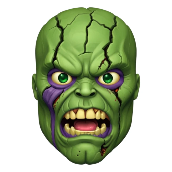 Zombie thannos face  sticker