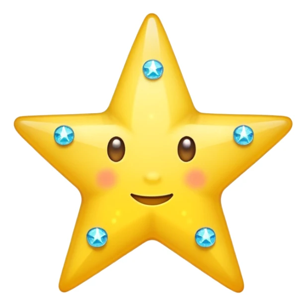 big star with little sparkles sticker
