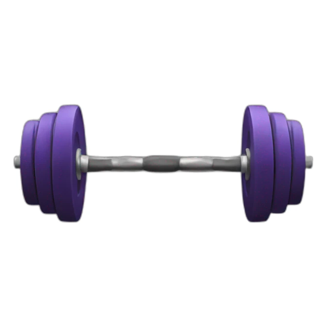 barbell with a face sticker