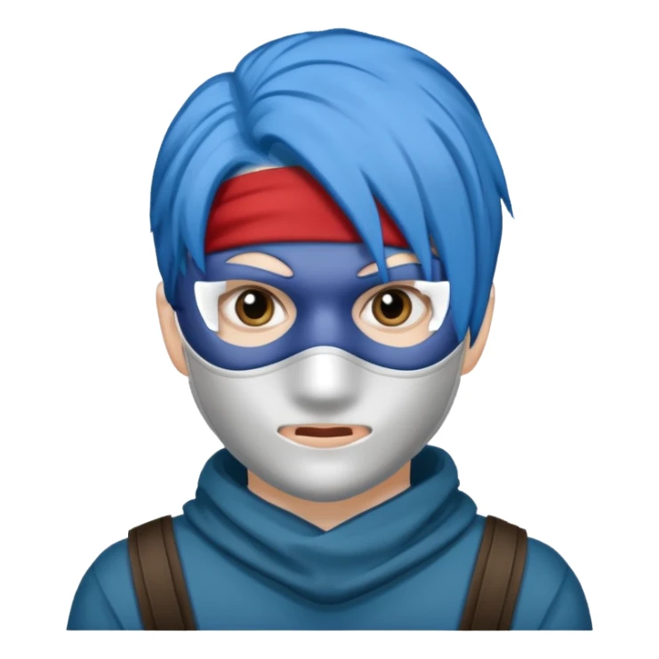 blue haired robber sticker