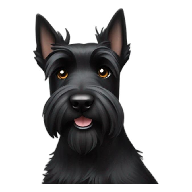 Black scottish terrier sticker