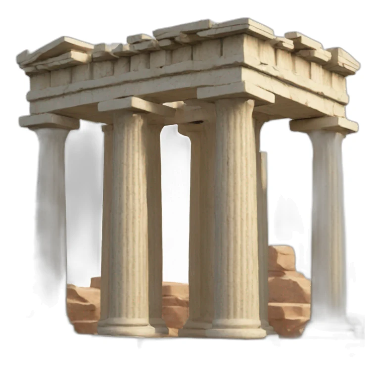 greek pilars ruin sticker