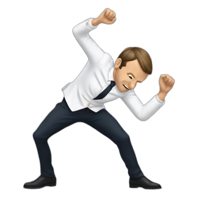 Emmanuel Macron dab sticker