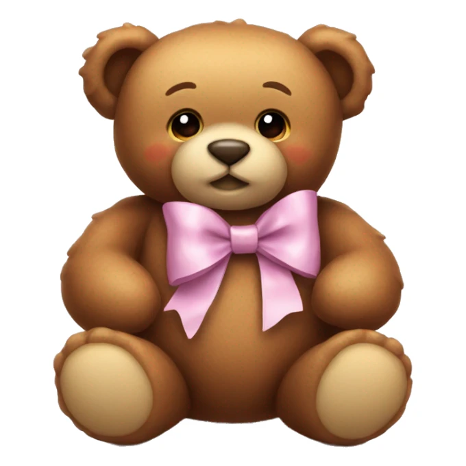 Teddy bear inlove with bow sticker