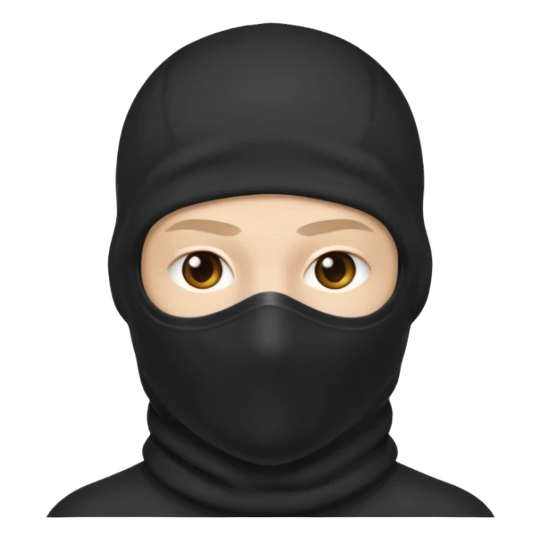 Chico blanco con pasamontañas sticker