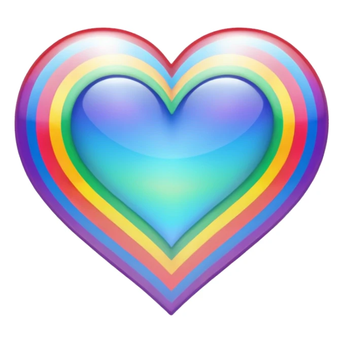 Heart rainbow sticker