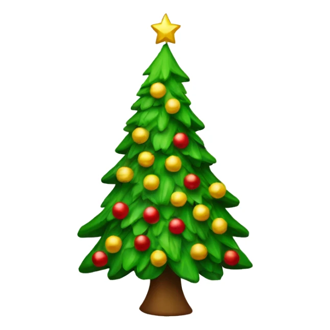 Cristhmas tree with años sticker