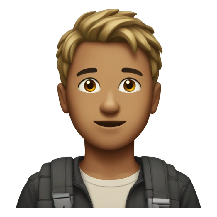 Boy with hadband sticker