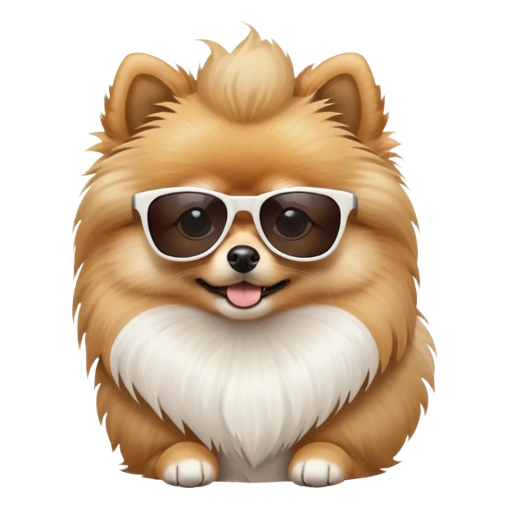 pomeranian with cool sunglasses sticker