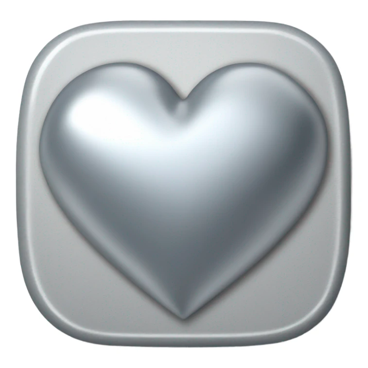 the empty Silver heart sticker