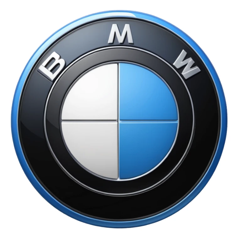 A BMW LOGO with correct colours in it diagonal blue sticker
