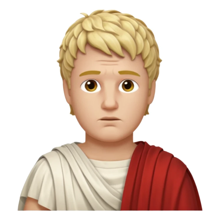 romeinse god erg nadenkend  sticker