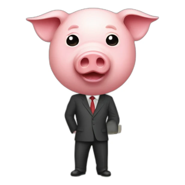 Communist Party apparatchik as a pig sticker