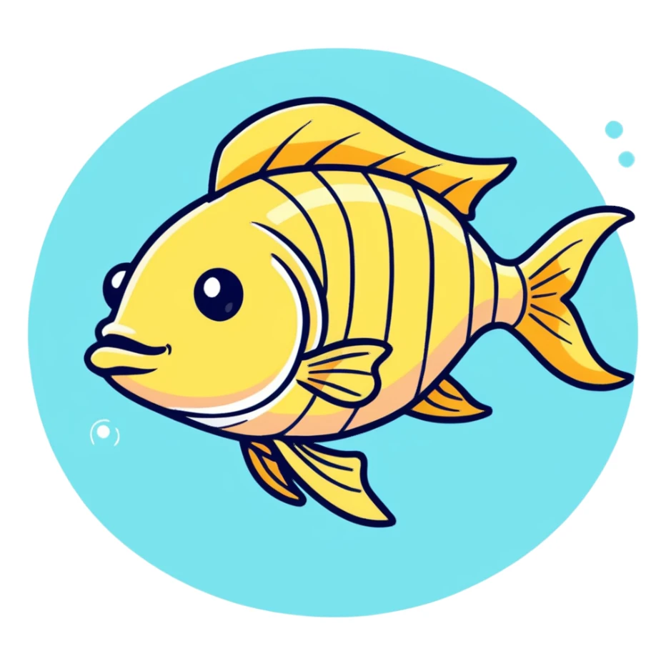 fish has bolnde hair  sticker