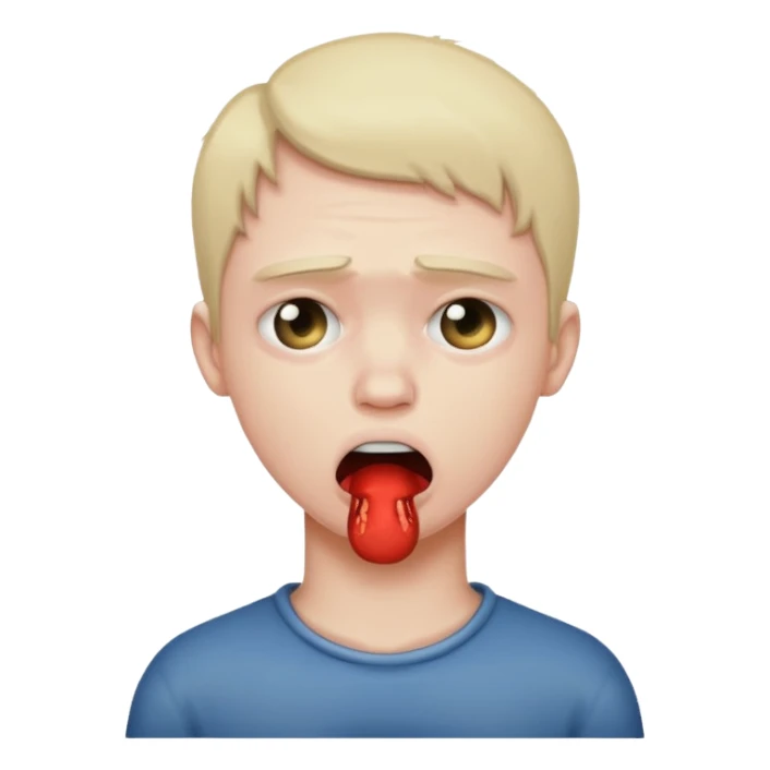 person choking themselves sticker