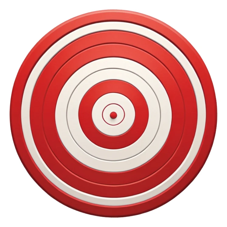 Red-white bullseye target board sticker