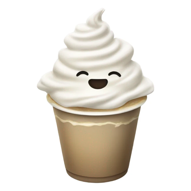 white starbucks with cream sticker