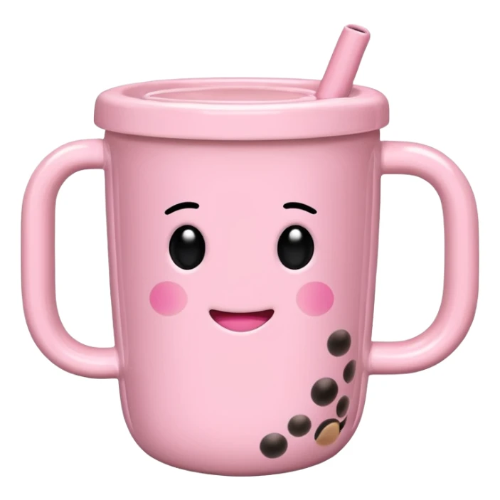 Pink mug with bubble tea, Without a face, Just a pink bubble tea mug (WITHOUT A FACE!!!!!!) sticker