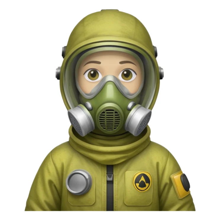 Hazmat suit character from Rust game sticker