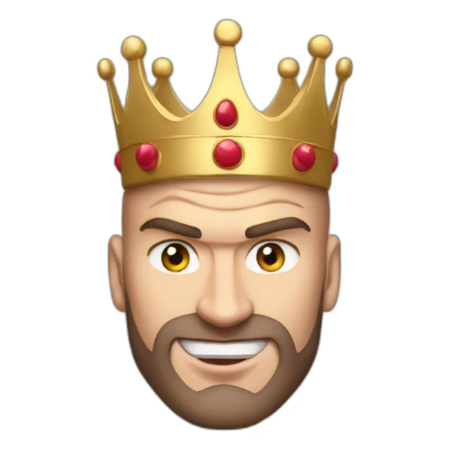 tyson fury with a crown sticker
