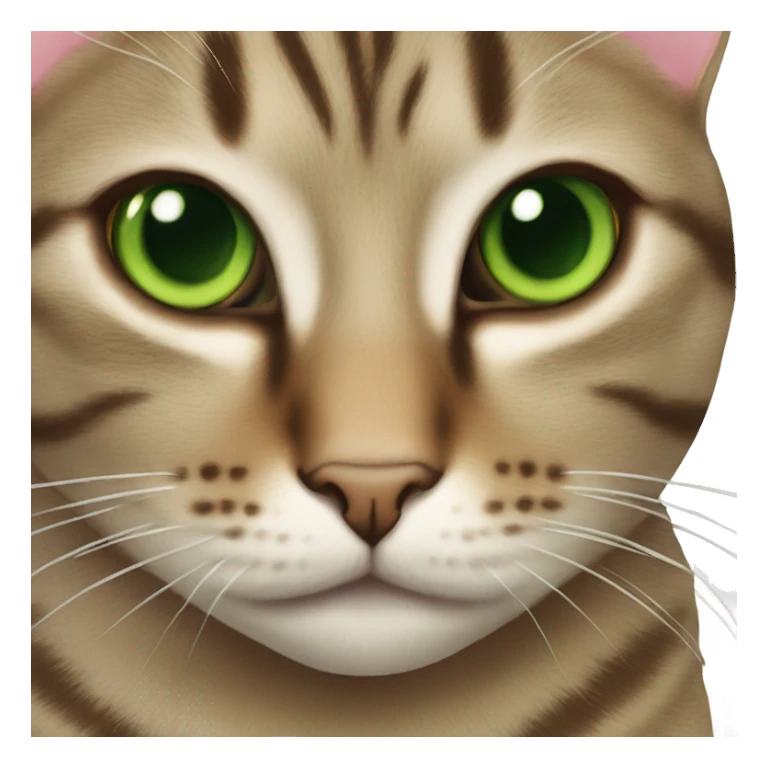 Tabby cat green eyes sticker