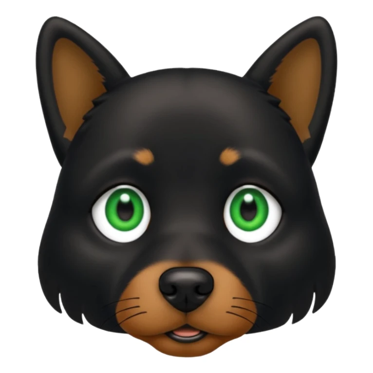  black dog green eye sticker