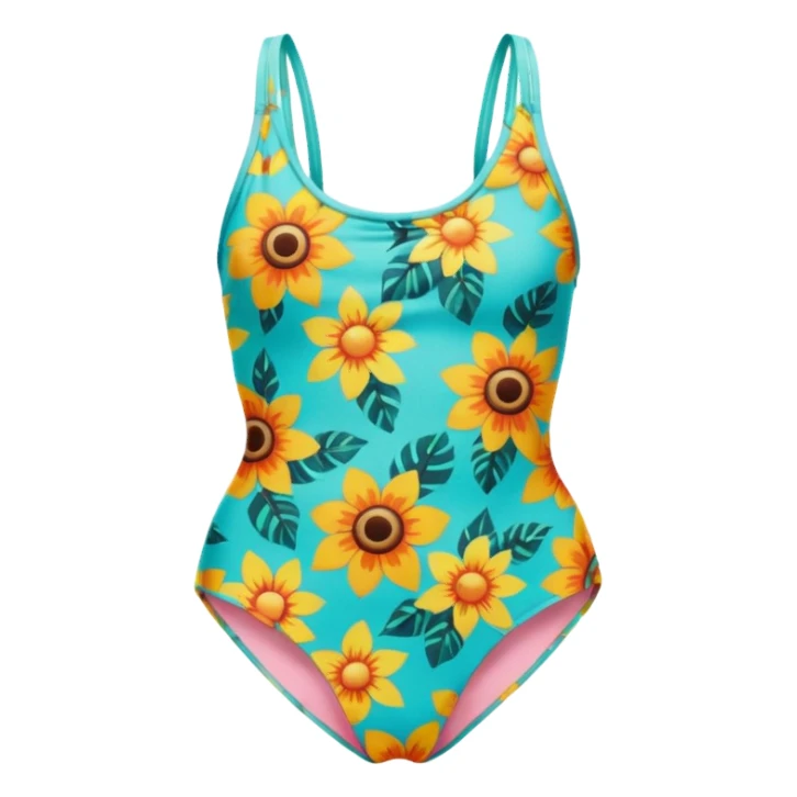 Retro swimsuit sticker