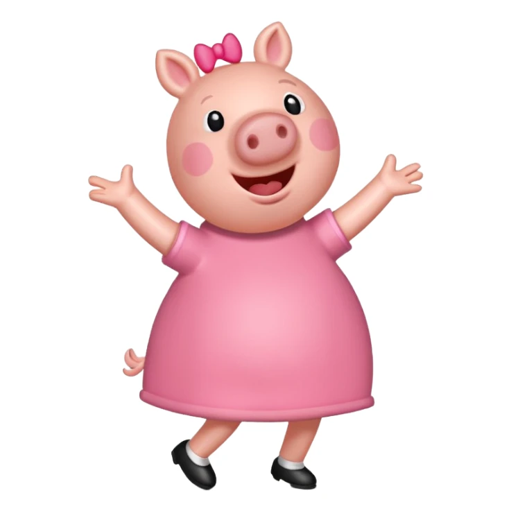 Peppa pig doing the griddy sticker