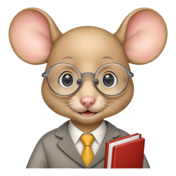 Petite souris à l'école sticker