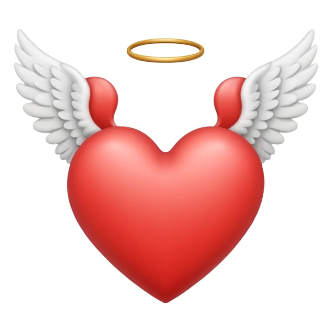 Cuore con ali da angioletto  sticker