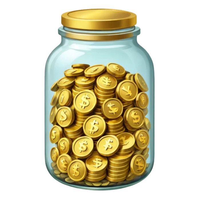 jar full of money sticker