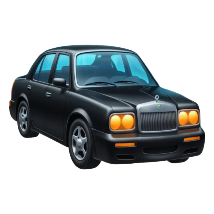 a black cursed car with a gost like figure inside  sticker