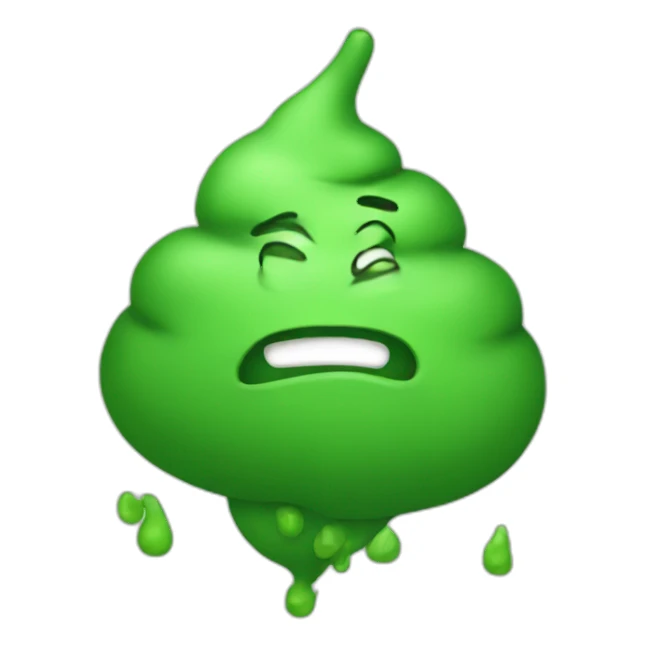 green poop sticker