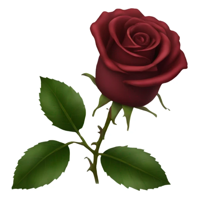 dark red rose sticker