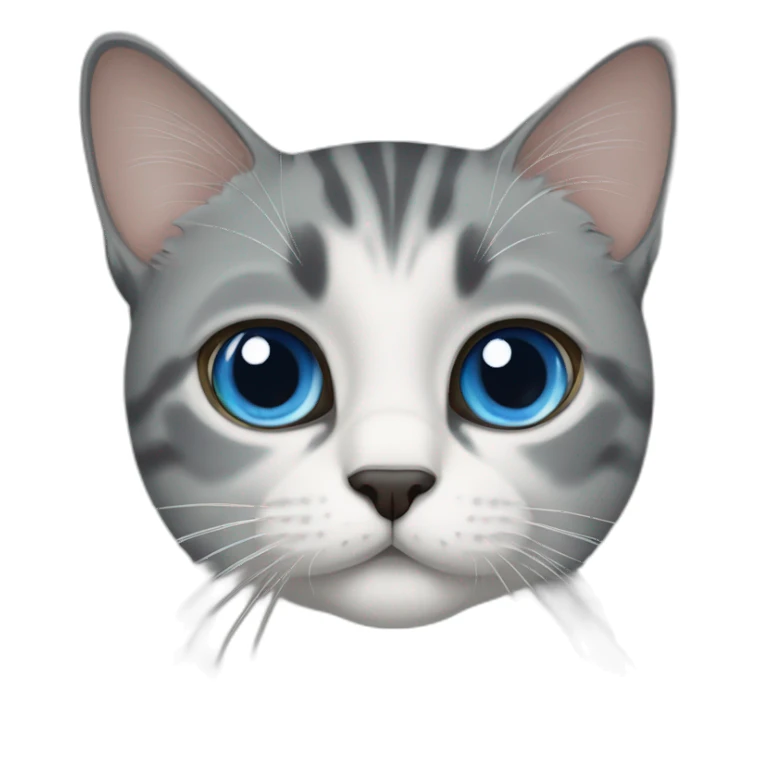 half-scottish, half-british, blue eyed cat sticker
