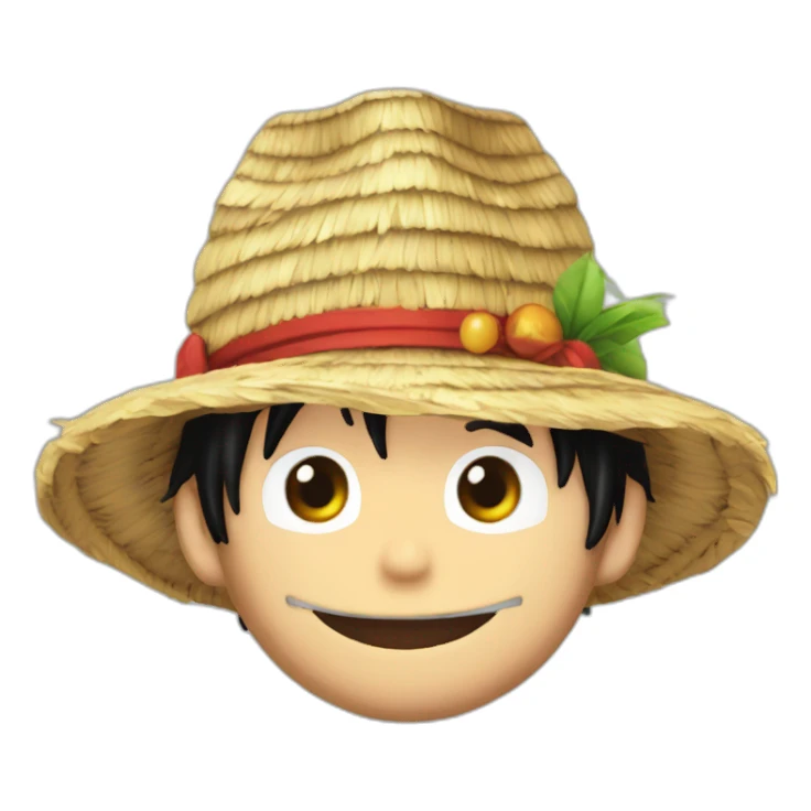 Luffy avec un chapeau de paille sticker