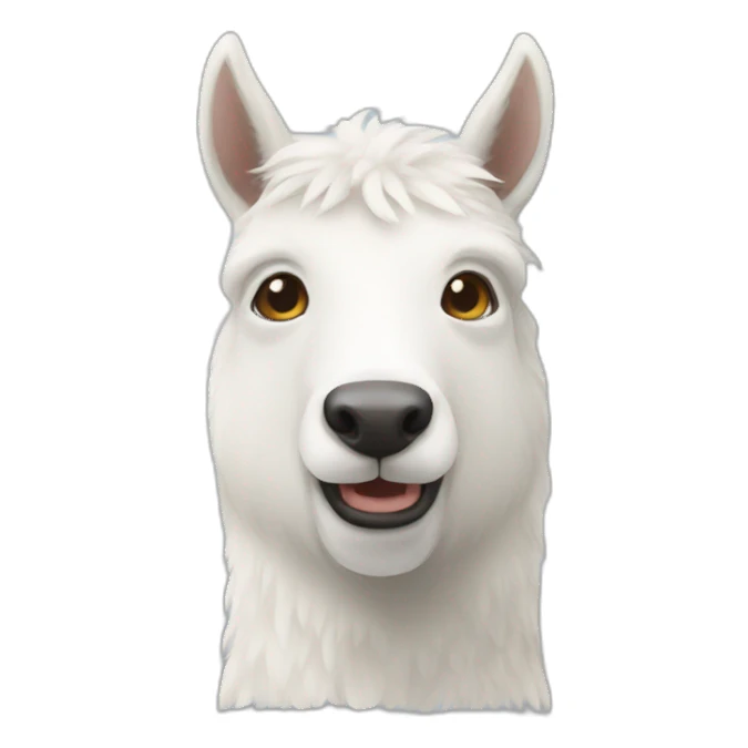 White alpaga en entier sticker