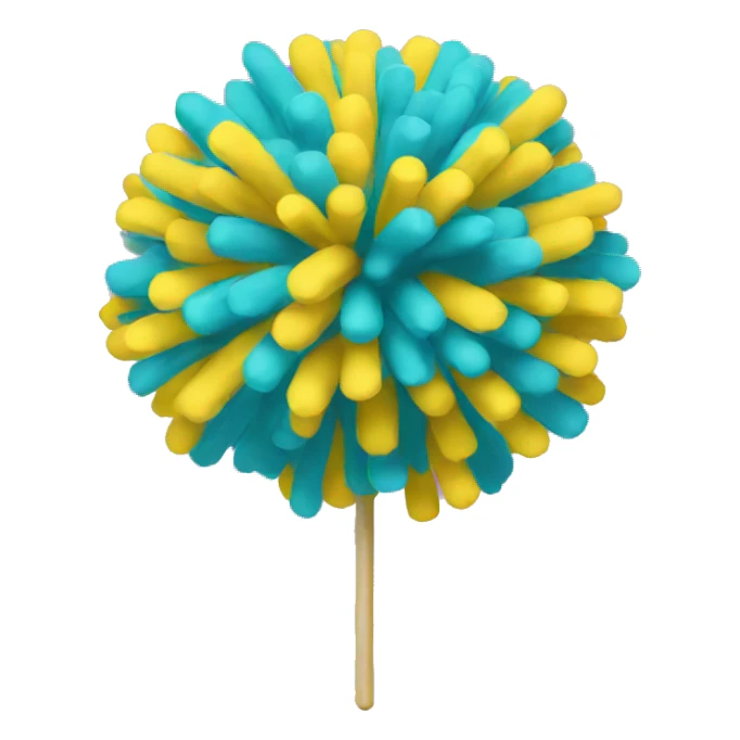 Cheer pom pom sticker