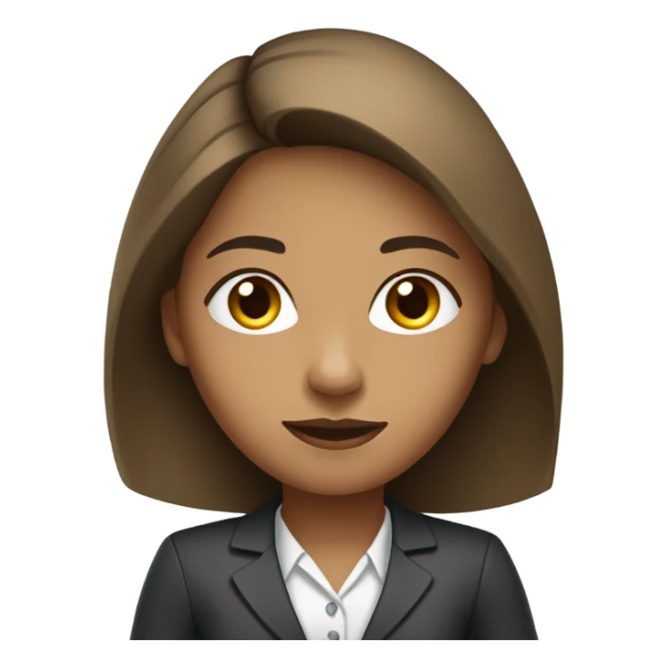 Medium straight hair computer science girl intern with a computer  light brown skin sticker